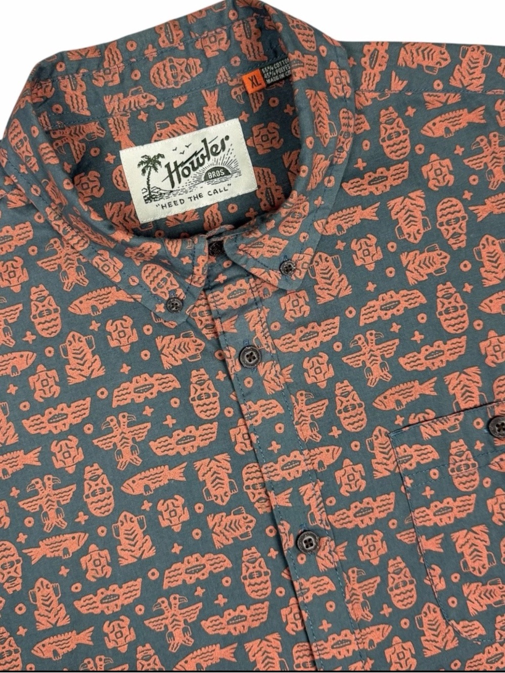Howler Brothers - Tiki Creatures - H Bar Snapshirt - Sz.  MEDIUM